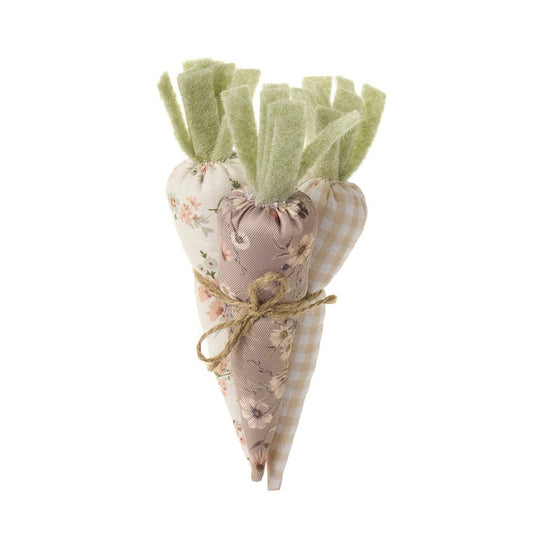 Nuvole di stoffa Mazzetto di carote in stoffa set 3 pz 17 cm