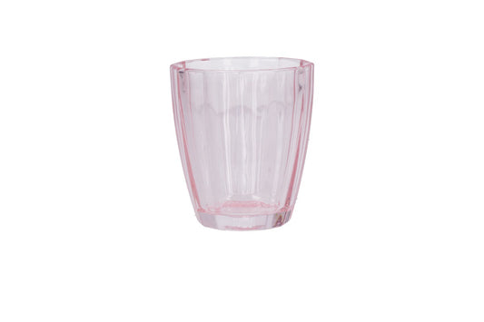 Set sei bicchieri in vetro color quarzo della linea Amami di Rose e Tulipani. Capacità 320 cc ( misura : Ø 8,5, h10 cm )