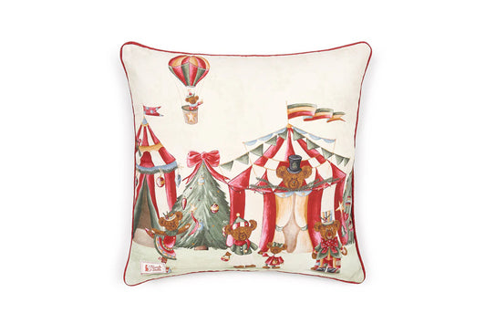 Nuvole di Stoffa Cuscino arredo natalizio in cotone  Bear Wonderland 40x40 cm