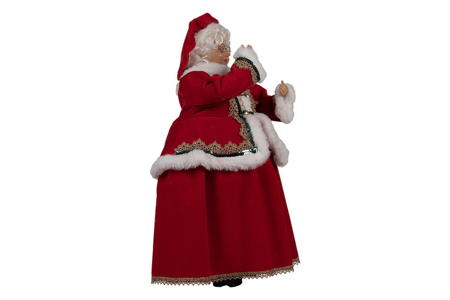 Clayre & Eef Set 2 Statue Babbo e Mamma Natale in resina H45/40 cm