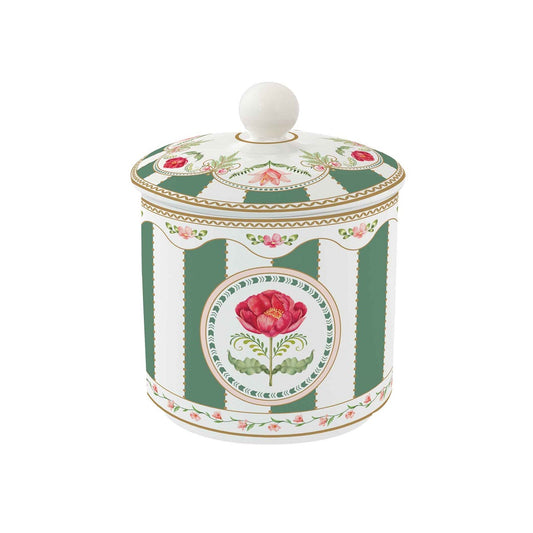 Easy Life Barattolo con coperchio ermetico in porcellana 10,5x13 cm Flowery