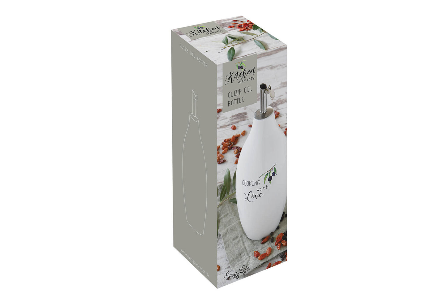 Bottiglia olio/aceto in porcellana di Easy LIfe (300 ml)