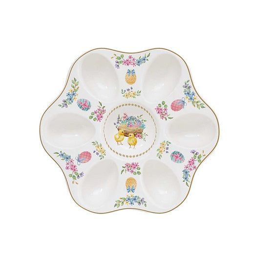 Easy Life Portauova  con 6 spazi in gift box Spring Bloom  diametro 21 cm