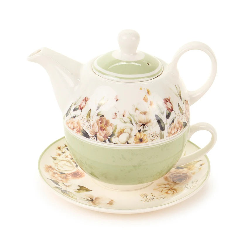 Nuvole di Stoffa Teiera con tazza e piattino in porcellana "Flower Garden"
Misura: Piattino: 15 x 29 cm Tazza: 13 x 10.5 x 6 cm Teiera: 15.5 x 10 x 11 cm