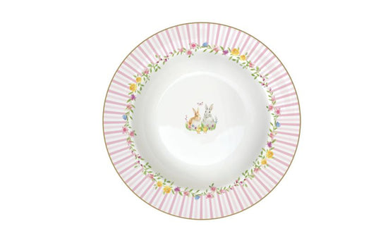 Set 6 piatti fondi in porcellana, 21,5 cm. Collezione Happy Easter di Easy Life