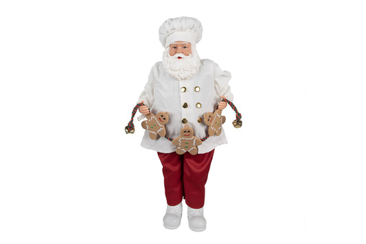 Clayre & Eef Babbo Natale decoratico co biscotti pan di zenzero 27x13x50