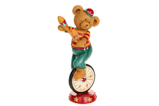 Nuvole di Stoffa Statuetta Orso giocoliere in resina "Bear Wonderland" 13x11xH28.50 cm