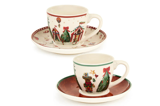 Nuvole di Stoffa Set 2 tazzine da caffè natalizie "Bear Wonderland" 80 ml