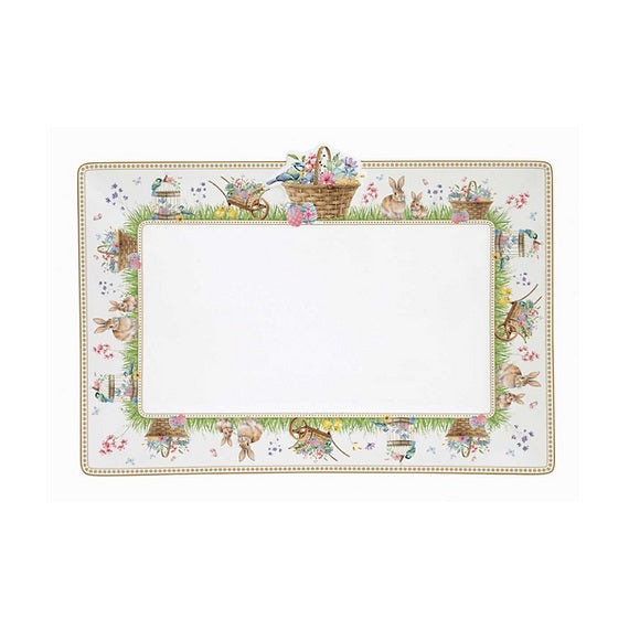 Easy LIfe Vassoio rettangolare in gift box Spring Bloom 35x24,5 cm