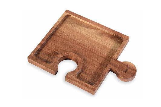 Vassoio alimentare in legno d'acacia c/portacalice a puzzle.
Misure: cm 17 x 22,5 H
Spessore: 1,5 cm