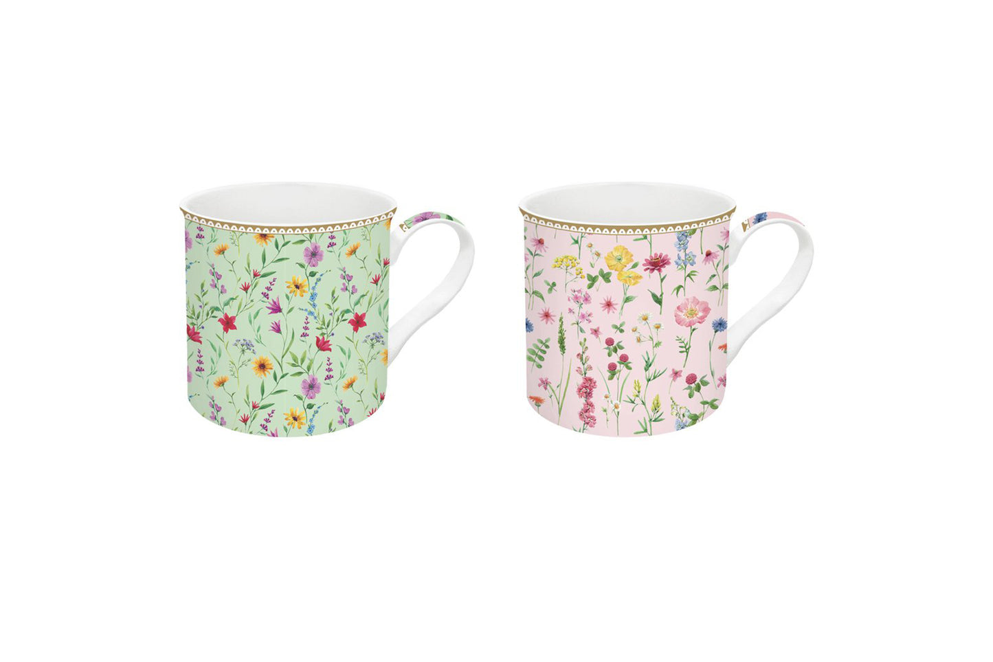 Easy Life Set due mug in porcellana 300 ml Meadow Flowers