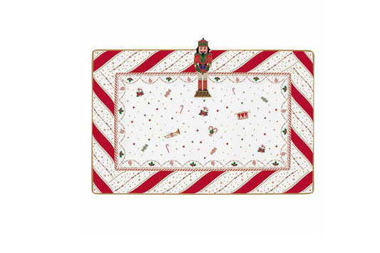 Easy Life Vassoio rettangolare  in porcellana della linea "Nutcracker Twist" 36x24 cm