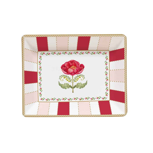 Easy Life Svuotatasche in porcellana 14x11 cm Flowery
