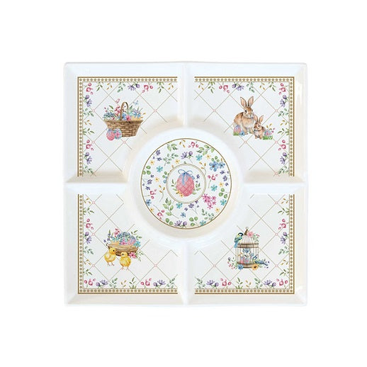 Easy Life Vassoio aperitivo in gift box Spring Bloom 25x25 cm