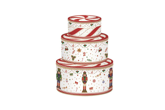 Easy Life Nutcracker Twist. Set tre scatole tonde in latta.
