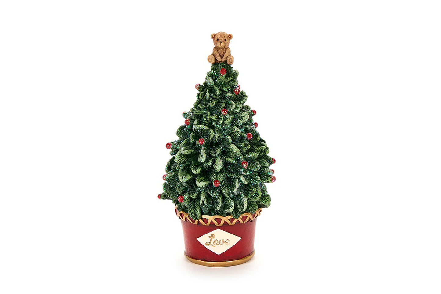 Nuvole di Stoffa Albero di natale in resina "Bear Wonderland" 7.5xH15 cm