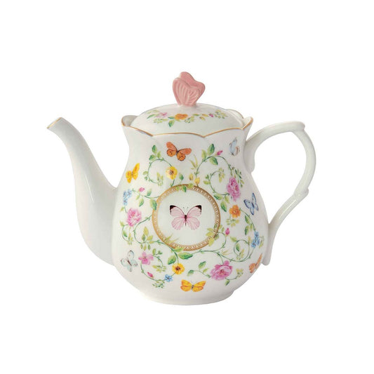 Easy Life Teiera in porcellana 900 ml in gift box Dancing Butterflies