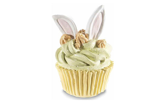 Cupcake con orecchie da coniglio in resina da appoggiare
Misure: Ø 7 cm x 10,5 H