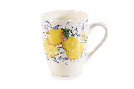 Tazza in ceramica "Agrumi del Mediterraneo" c/scat. Regalo. Capacità: 350 ml