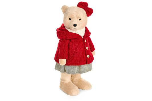 Nuvole di Stoffa Orsetta  con maglioncino rosso  H 38 cm BEAR WONDERLAND