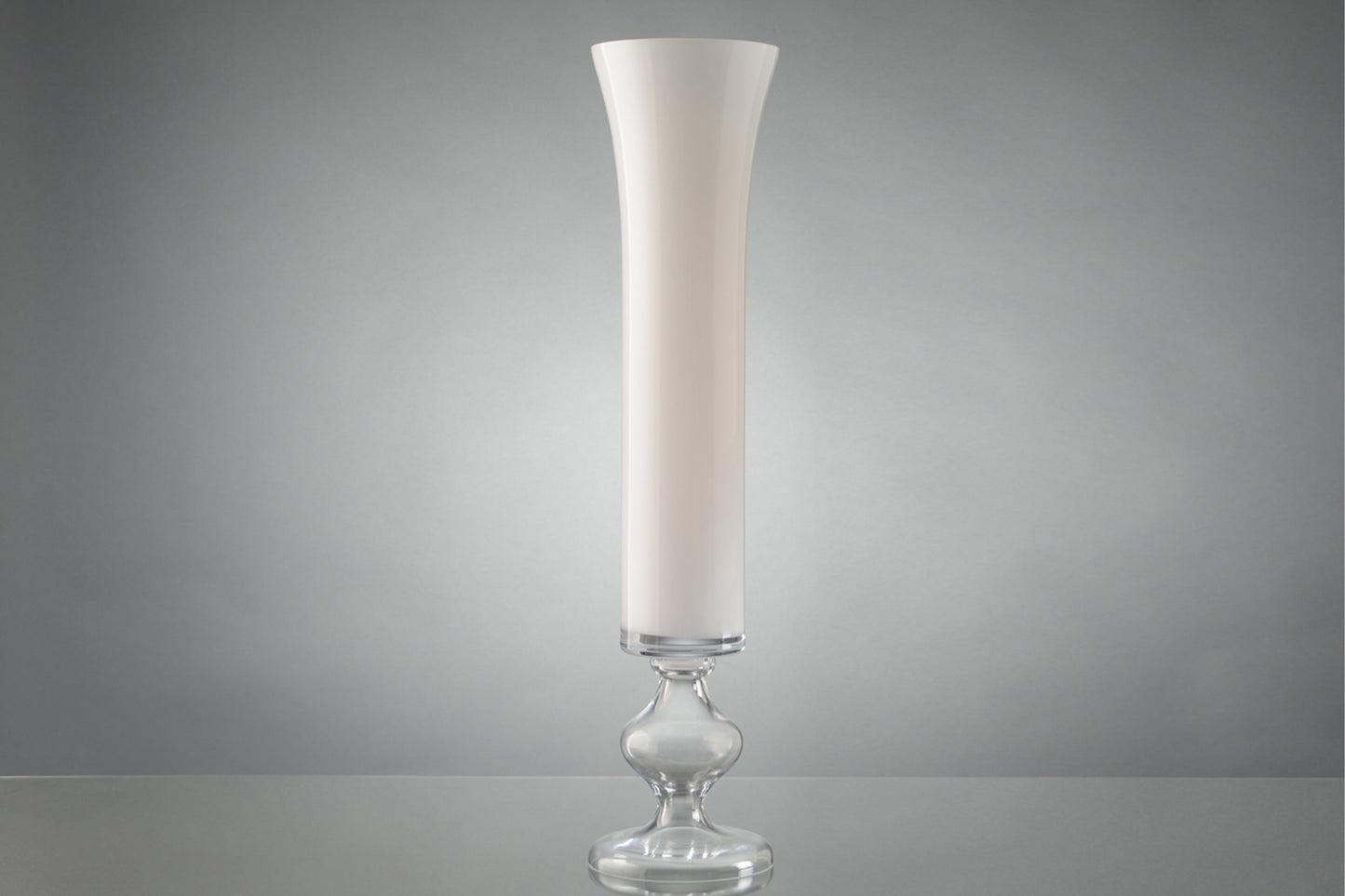 Vaso in vetro bianco Prestige di Amadeus (H:: 100 / L:: 22 / P:: 22)