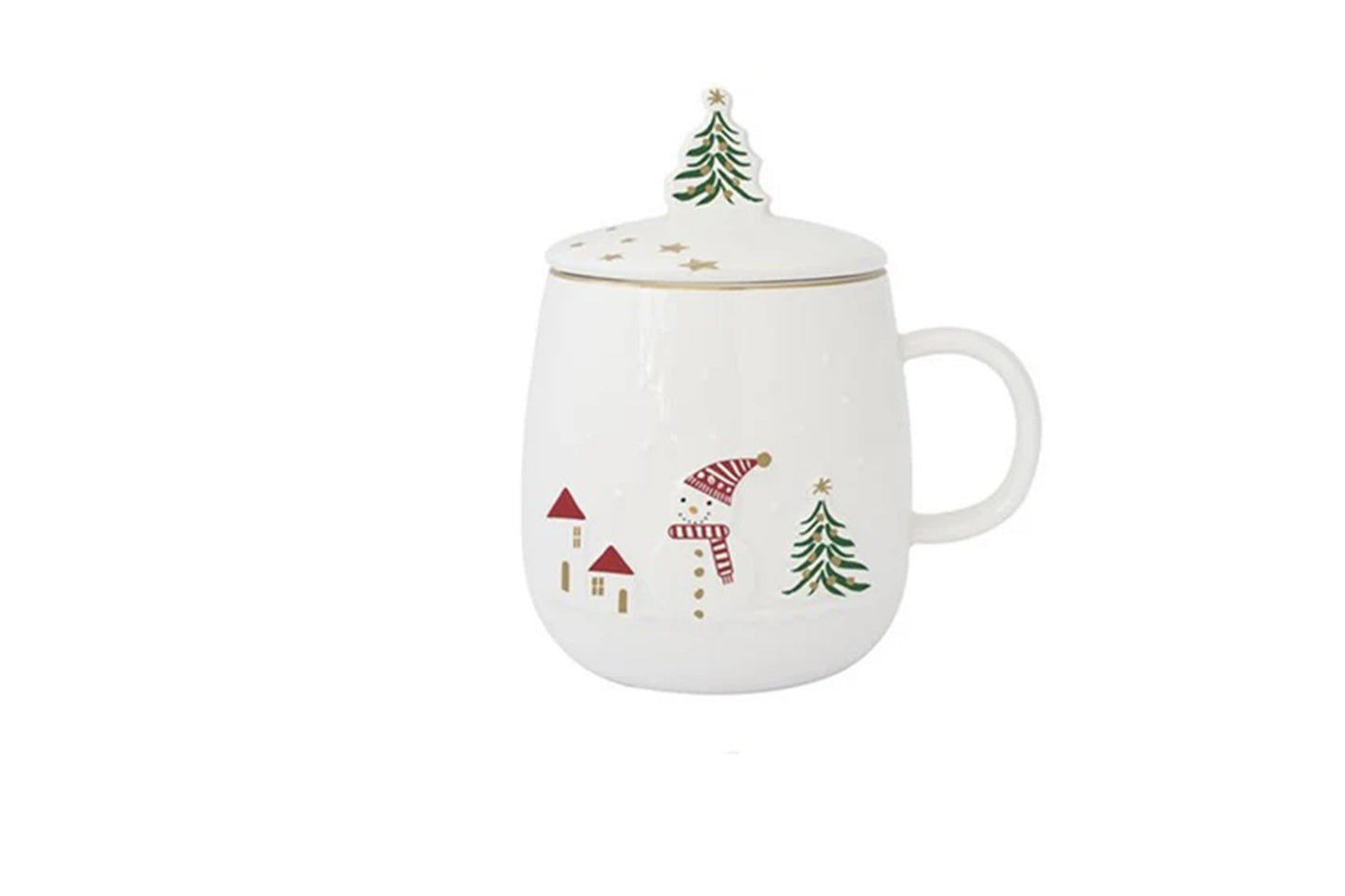 Easy Life Tazza natalizia con infusiera "Let it Snow" 450 ml