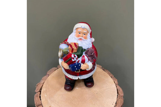 Babbo Natale con Regali realizzato in resina 9x8x17 cm ILARY QUEEN