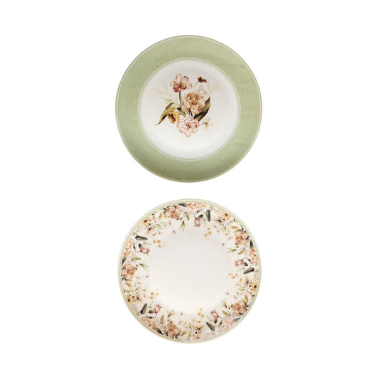 Nuvole di stoffa Coppia di piatti dolce Flower Garden con scatola regalo 20,3 cm